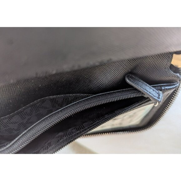Michael Kors MK Signature Fulton Zip Around Multifunction Clutch Wallet Black - Picture 11 of 12